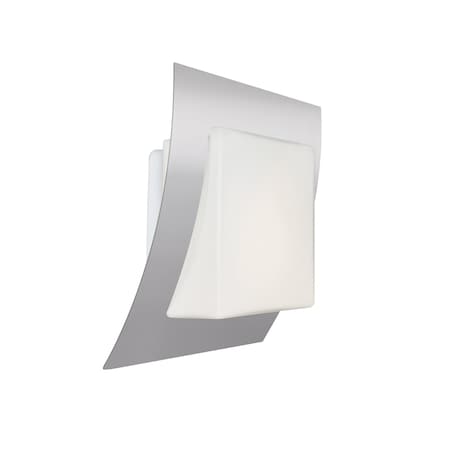 Besa Lighting Axis 10 Sconce, Opal/Silver, 1x9W LED AXIS10-LED-SL